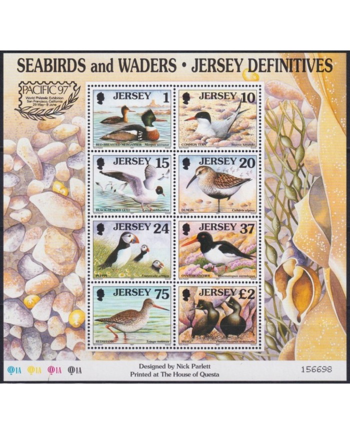 F-EX34988 JERSEY UK ENGLAND MNH 1997 SEABIRD & WADERS WILDLIFE AVES BIRD PACIFIC.