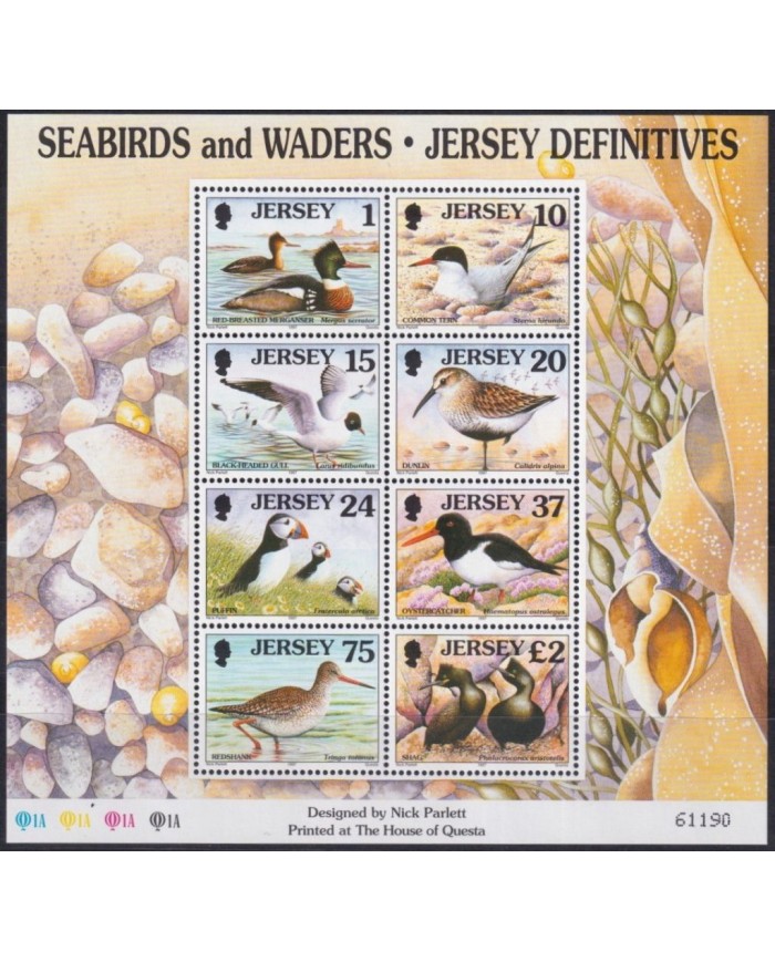F-EX34989 JERSEY UK ENGLAND MNH 1997 SEABIRD & WADERS WILDLIFE AVES BIRD PAJAROS.