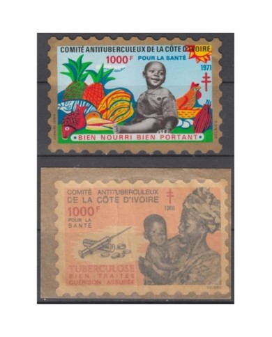 F-EX9761 IVORY COST COTE DE IVORE SEMIPOSTAL TUBERCULOSIS BOOKLED.