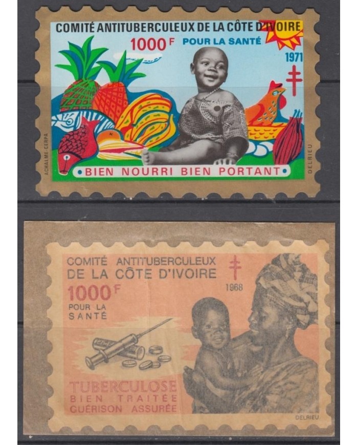 F-EX9761 IVORY COST COTE DE IVORE SEMIPOSTAL TUBERCULOSIS BOOKLED.
