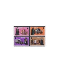 F-EX35070 JERSEY UK ENGLAND MNH 1983 COMMUNICATION YEAR MAIL PACKET SHIP.