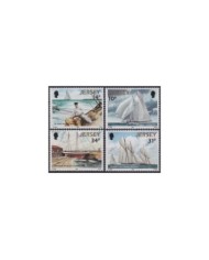 F-EX35085 JERSEY UK ENGLAND MNH 1987 ART HASTING TAPESTRY WILLIAM SHIP BARCOS.