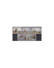 F-EX35085 JERSEY UK ENGLAND MNH 1987 ART HASTING TAPESTRY WILLIAM SHIP BARCOS.