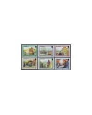 F-EX35087 JERSEY UK ENGLAND MNH 1987 ART PAINTING SHIP BARCOS ARTE.