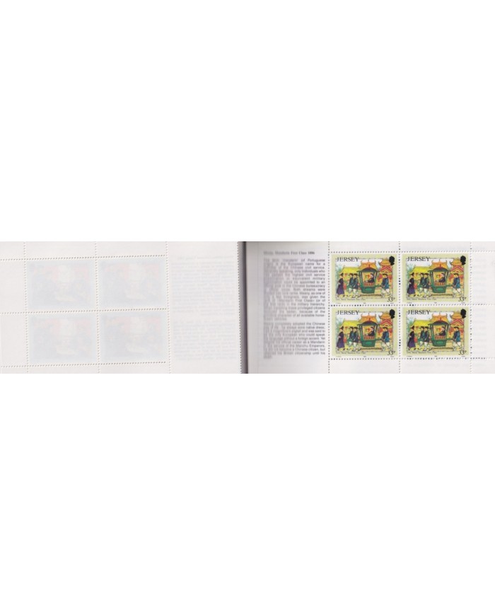 F-EX35100 JERSEY UK ENGLAND MNH 1992 BOOKLED ADVENTUR WILLIAM MESNY CHINA SHIP BARCOS.