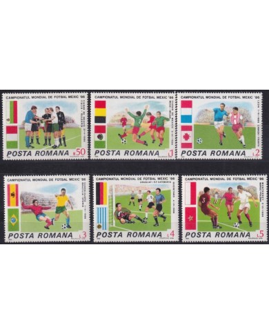 F-EX27748 RUMANIA MNH 1986 MEXICO SOCCER FOOTBALL FUTBOL WOLD CUP.