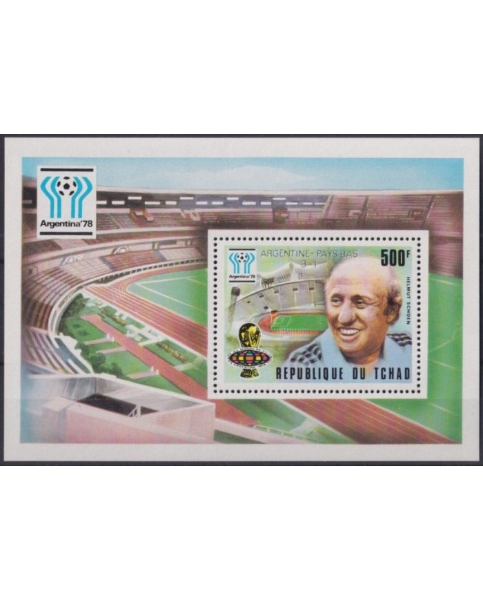 F-EX27879 REPUBLICA DU TCHAD MNH 1979 ARGENTINA SOCCER FOOTBALL FUTBOL WOLD CUP SURCHARGE.