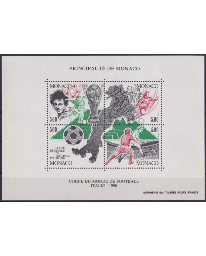 F-EX27899 MONACO MNH 1990 ITALY ITALIA SOCCER FOOTBALL FUTBOL WOLD CUP.