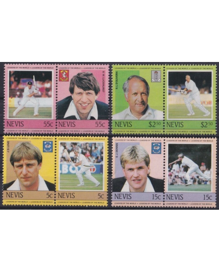 F-EX27922 NEVIS MNH 1984 CRICKET GAMER.