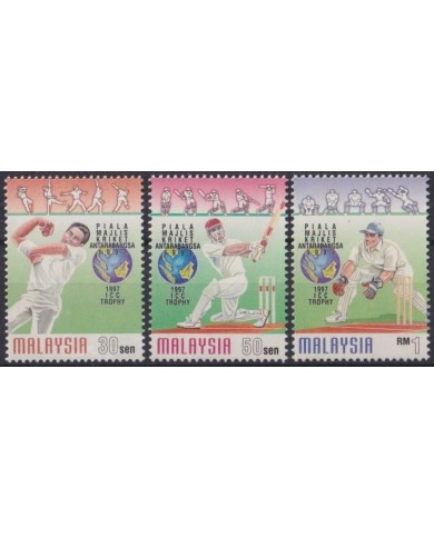 F-EX27932 MALAYSIA MNH 1997 ICC TROPHY CRICKET GAMES.