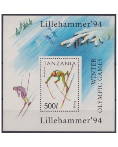 F-EX27991 TANZANIA MNH 1994 WINTER OLYMPIC LILLEHAMMER SKIING.