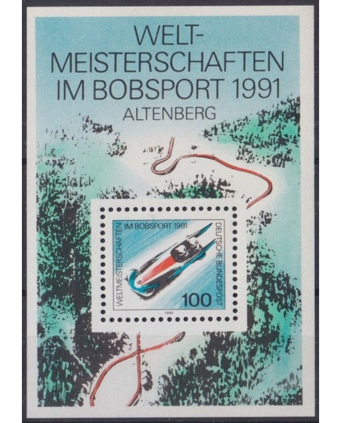 F-EX28037 GERMANY MNH 1991 ALTENBERG  OLYMPIC GAMES WINTER SKI.