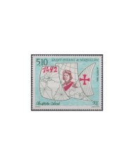 F-EX28152  TAAF POLAR TERRITORIES FRANCE MNH 1992 DISCOVERY COLUMBUS COLON SHIP CARAVELAS.