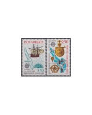 F-EX28153  FRANCE MNH 1992 EUROPA DISCOVERY COLUMBUS COLON SHIP CARAVELAS.