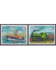 F-EX29285 ALDERNEY UK ENGLAND MNH 1991 MERCHANT WRECK SHIP SAILBOATS LIGHTHOUSE.