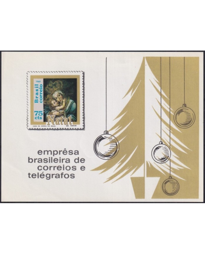 F-EX29373 BRAZIL MNH RELIGION 1969 CHRISTMAS NAVIDAD NATIVITY VIRGEN.