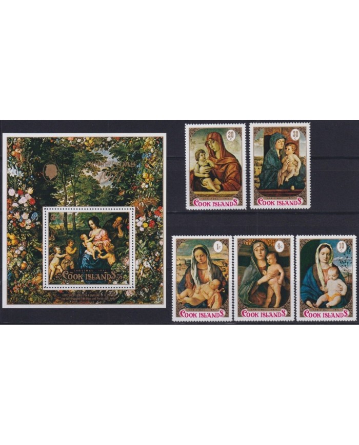 F-EX29380 COOK IS MNH RELIGION 1971 CHRISTMAS NAVIDAD NATIVITY ROBERT DE LISLE HOLY MADONNA VIRGEN ART.