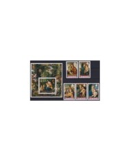 F-EX29379 COOK IS MNH RELIGION 1970 CHRISTMAS NAVIDAD NATIVITY ROBERT DE LISLE HOLLY MADONNA VIRGEN ART.