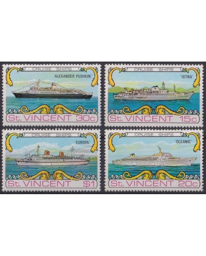 F-EX29425 ST VINCET MNH 1974 MERCHANT CRUISE OCEANIC ISTRA EUROPA SHIP BARCO.