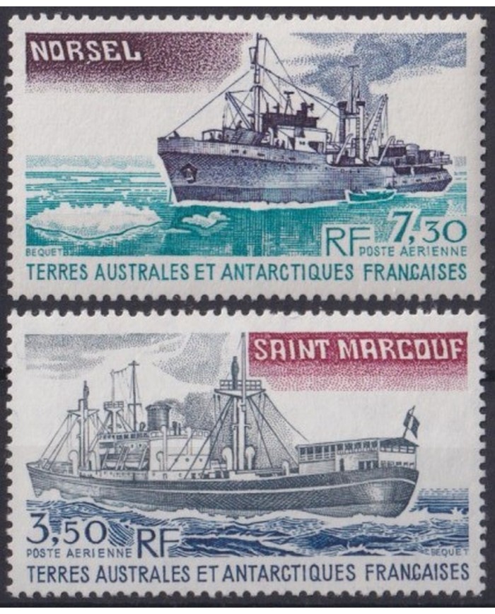 F-EX29429 TAAF ANTARCTIC POLAR MNH 1981 MERCHANT SHIP BARCO NORSEL SAINT MARCOUF.