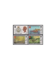 F-EX29436 MAN IS MNH 1993 LIFEBOAT 150th ANIV SHIP BOAT LIGHTHOUSE.