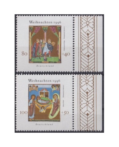 F-EX29445 GERMANY MNH RELIGION 1996 CHRISTMAS NAVIDAD ILLUSTRATION BIBLE MIDDLE AGES.