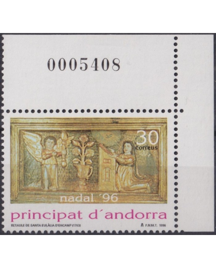 F-EX29446 ANDORRA MNH RELIGION 1996 CHRISTMAS NAVIDAD STA EULALIA WOOD ART.