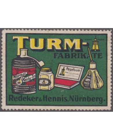 F-EX14461 GERMANY ALEMANIA CINDERELLA 55x40mm. TURM FACTORY OFFICE PRODUCTS.
