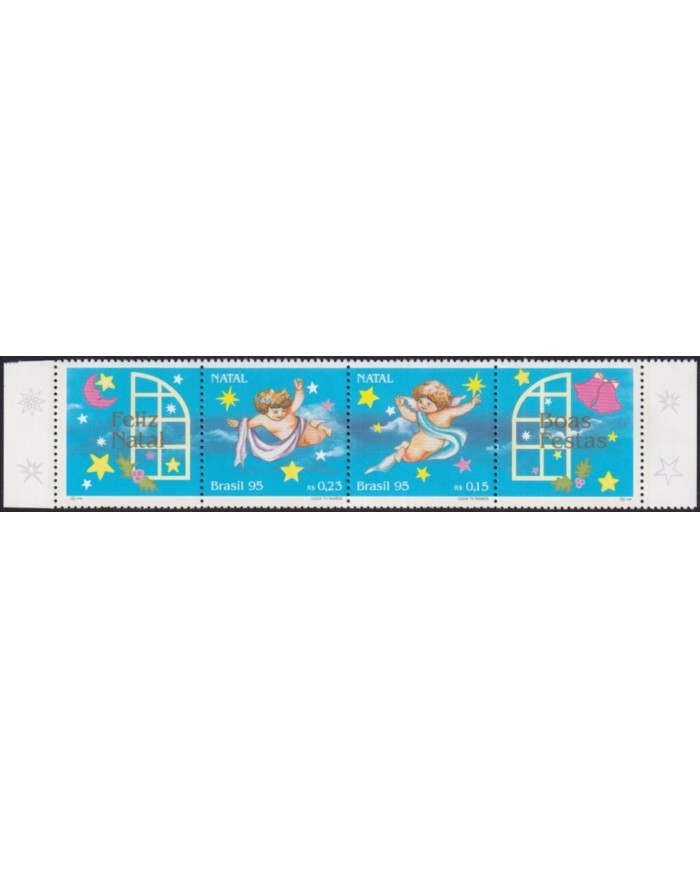 F-EX29573 BRAZIL MNH RELIGION 1995 CHRISTMAS NAVIDAD NATIVITY ANGELS.