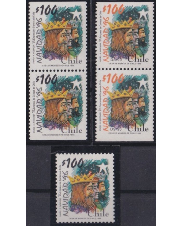 F-EX29592 CHILE MNH RELIGION 1996 CHRISTMAS NAVIDAD NATIVITY NATIVIDAD KINGS OF THE EAST.