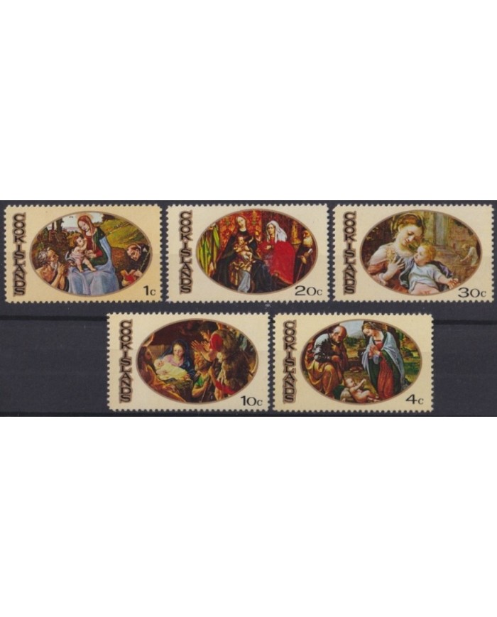 F-EX29602 COOK IS MNH RELIGION 1969 CHRISTMAS NAVIDAD NATIVITY HOLY MADONNA VIRGEN ART.