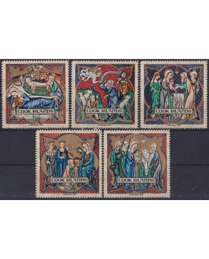 F-EX29603 COOK IS MNH RELIGION 1970 CHRISTMAS NAVIDAD NATIVITY ROBERT DE LISLE HOLY MADONNA VIRGEN ART.