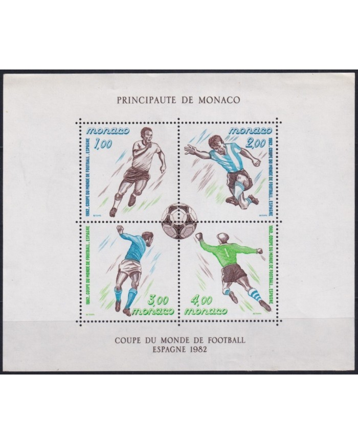 F-EX27750 MONACO MNH 1982 SPAIN ESPAÑA SOCCER FOOTBALL FUTBOL WOLD CUP.