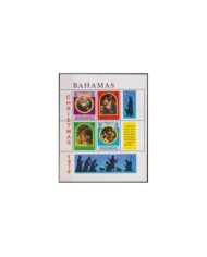 F-EX29369 BAHAMAS MNH RELIGION 1973 CHRISTMAS NAVIDAD NATIVITY ADORATION ART FILIPPINO LIPPI MURILLO.