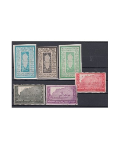 F-EX7753 CHECOSLOVAQUIA CZECOSLOVAKIA OLD CINDERELLA STAMPS LOT. 1913. MH- NO GUM.