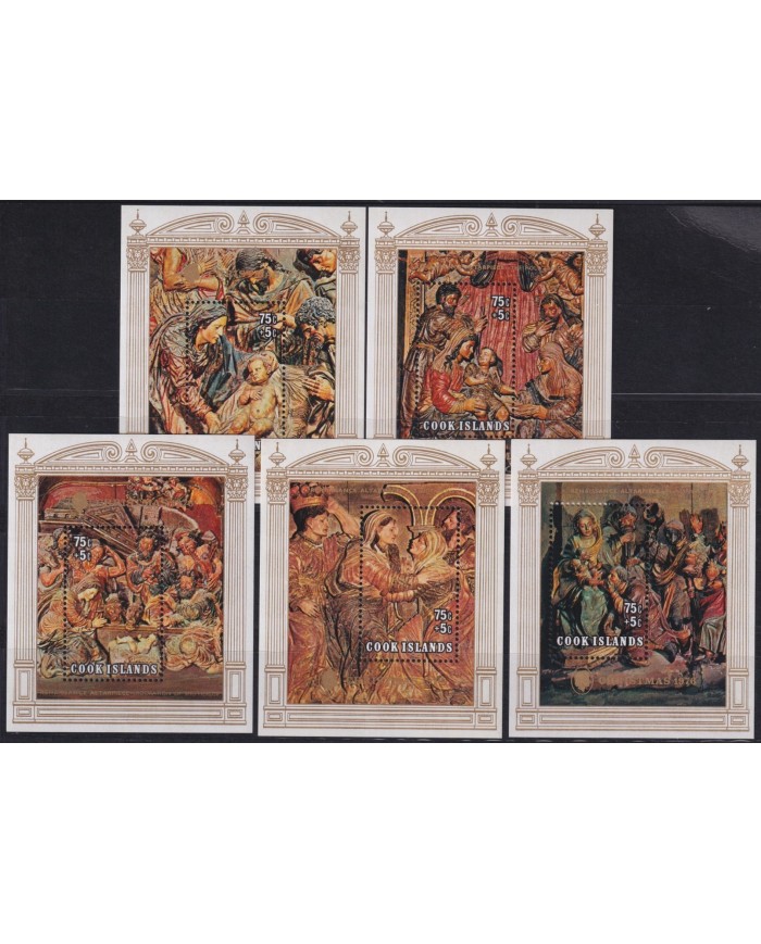 F-EX29392 COOK IS MNH RELIGION 1976 CHRISTMAS NAVIDAD ART HOLY MARY MADONNA NATIVITY.