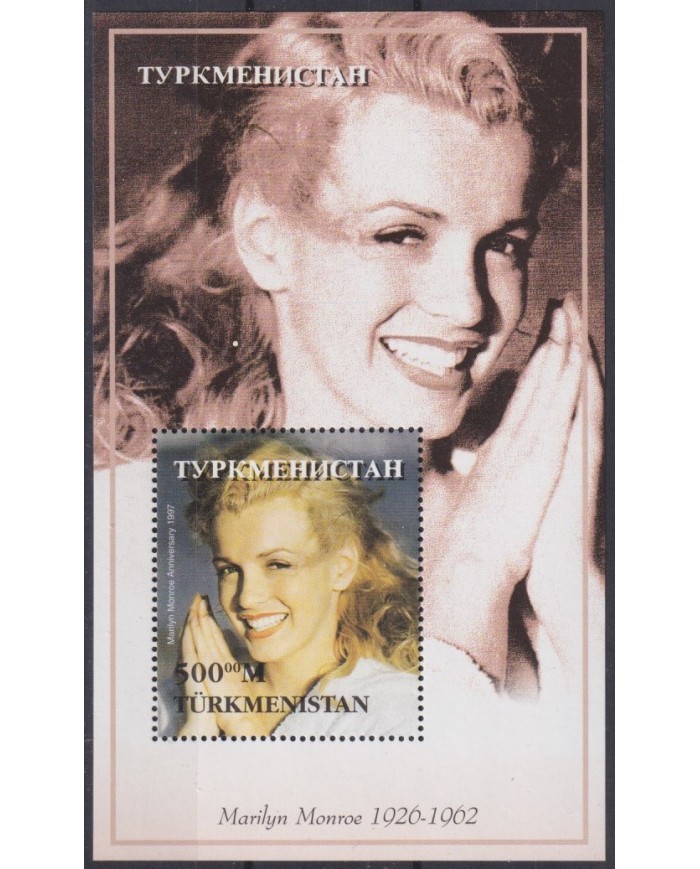 F-EX32832 TURMENISTAN MNH 1997 MOVIE CINEMA CINE MARILYN MONROE SEX SYMBOL.