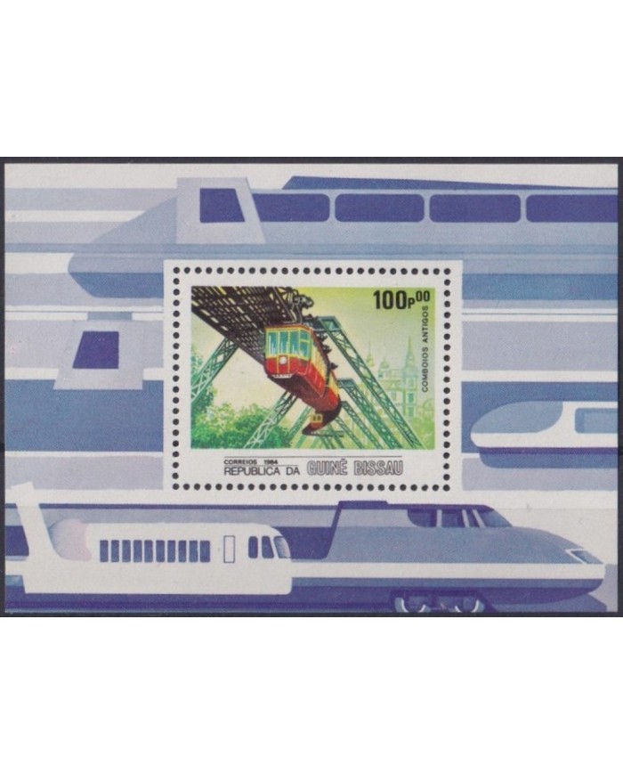 F-EX27215 GUINEA BISSAU MNH 1984 RAILROAD FERROCARRIL RAILWAYS TRAIN LOCOMITIVE.