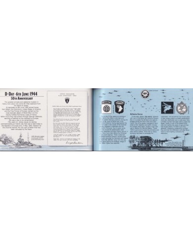 F-EX34980 JERSEY UK ENGLAND MNH 1994 BOOKLED WWII AVION AIRPLANE SHIP ALLIED LANDING.