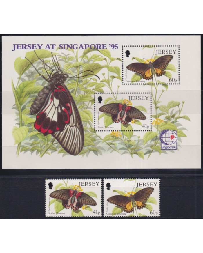 F-EX34982 JERSEY UK ENGLAND MNH 1995 MARIPOSAS BUTTERFLIES PAPILLON INSECTS.