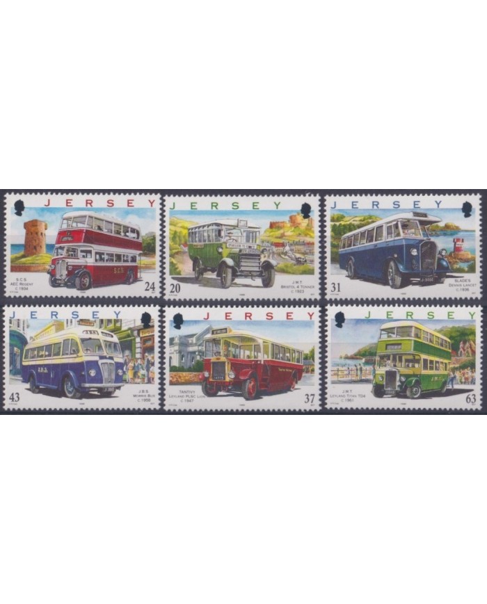F-EX35139 JERSEY UK ENGLAND MNH 1998 CLASSICS CAR BUS LEYLAND DENNIS LANCED.