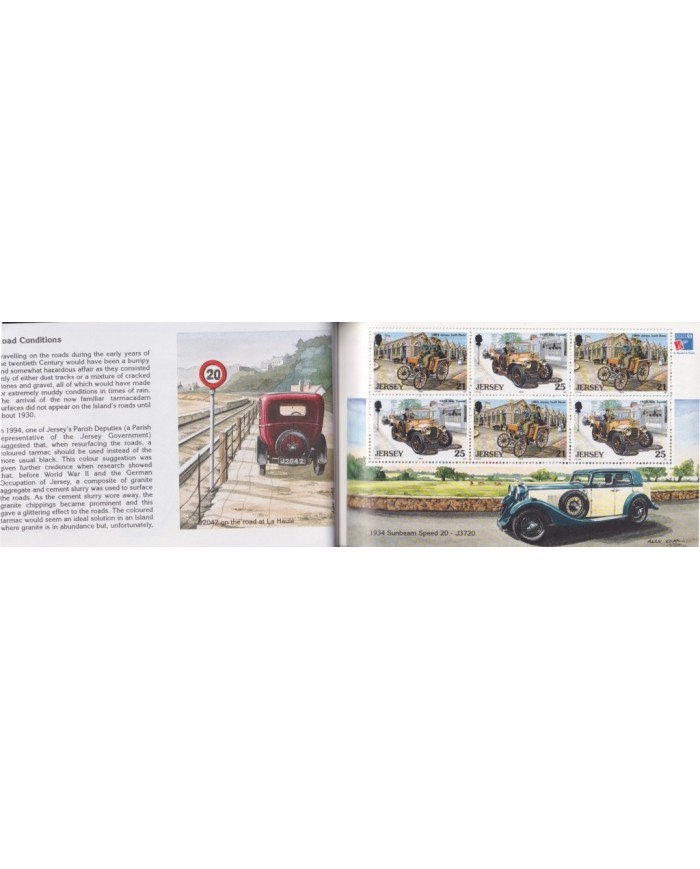 F-EX35442 JERSEY UK ENGLAND MNH 1999 CLASSICS CAR BUILT BENZ CITRÖEN FORD.