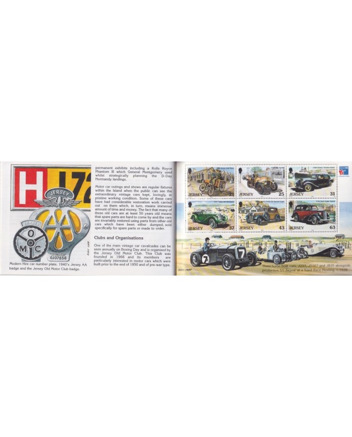 F-EX35442 JERSEY UK ENGLAND MNH 1999 CLASSICS CAR BUILT BENZ CITRÖEN FORD.