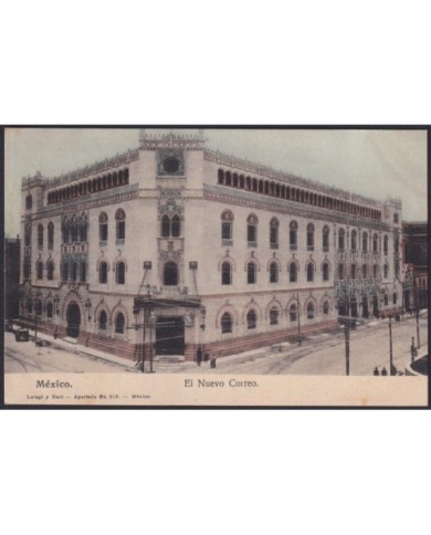F-EX31191 MEXICO 1910 POSTCARD MEXICO POST OFFICE BUILDING.