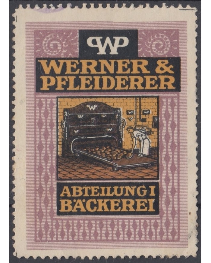F-EX15009 GERMANY CINDERELLA BAKERY WERNER & PFLEIDERER 41x55 mm.