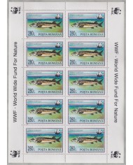 F-EX26278 ANTIGUA & BARBUDA MNH 1994 WWF SHEET MARINE WILDLIFE REEF FISH WHALE LOBSTER.