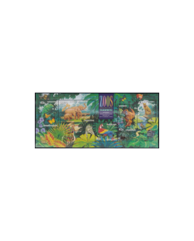 F-EX26282 AUSTRALIA MNH 1994 WWF ENDANGERED WILDLIFE ZOOS ELEPHANT BIRD CHEETAH.