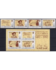 F-EX17888 GUERNSEY UK ENGLAND MNH DISCOVERY OF AMERICA COLUMBUS COLON  COLON  SHIP