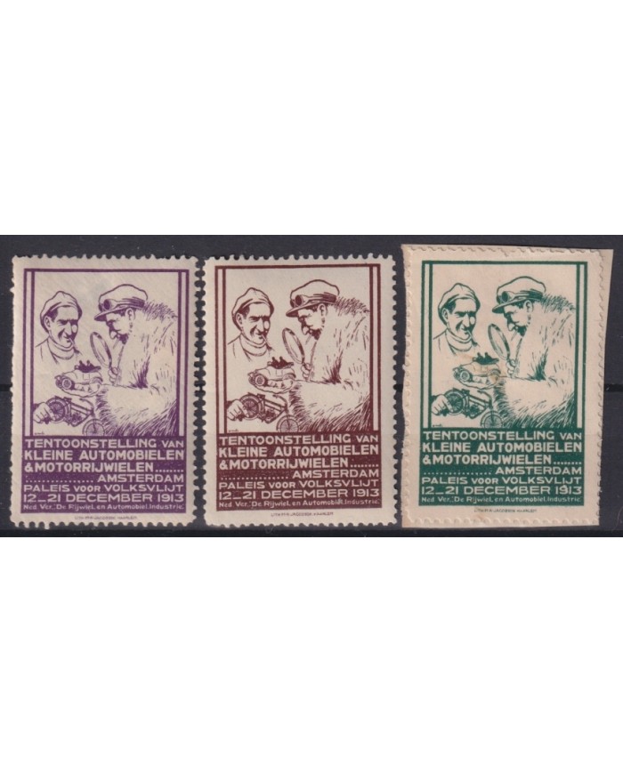 F-EX17222 NEDERLAND NETHERLAND CINDERELLA 1913 AUTOMOVIL MNH- NO GUM