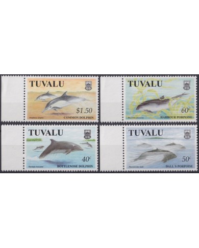 F-EX19472 TUVALU IS MNH 1998 OCEAN YEAR SEA MARINE LIFE FISH PECES AVES DOLPHINS.